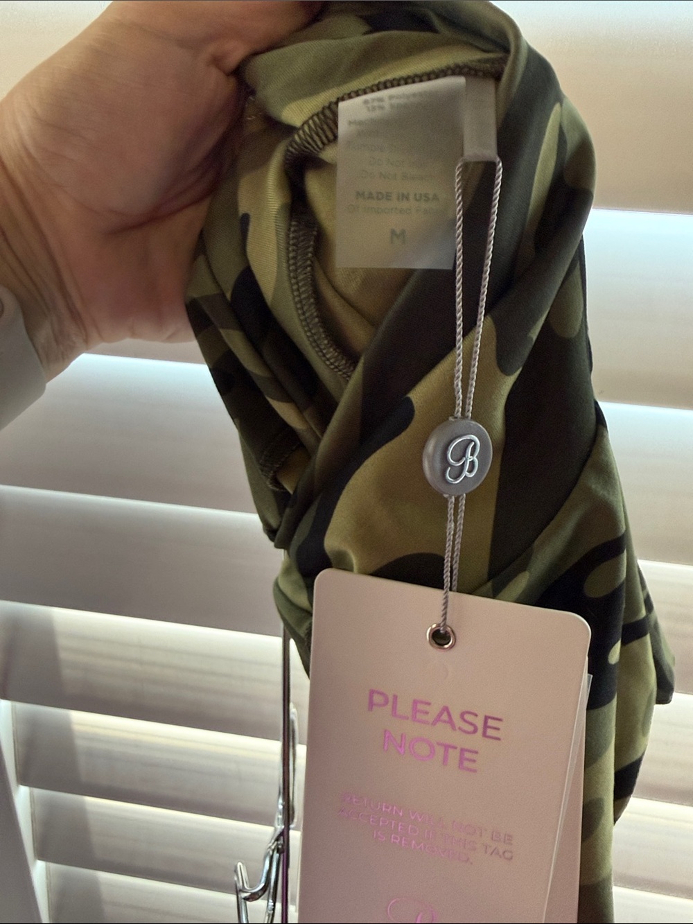 Bombshell Sportswear Olive Camo High-Rise Bike Shorts - Picture 5 of 6